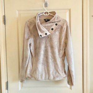 North face, vintage white, fleece pullover